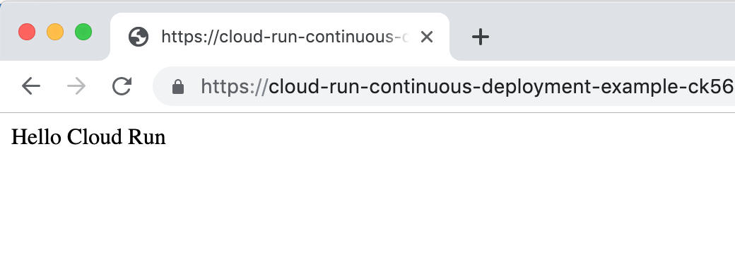 Deployed service to Cloud Run