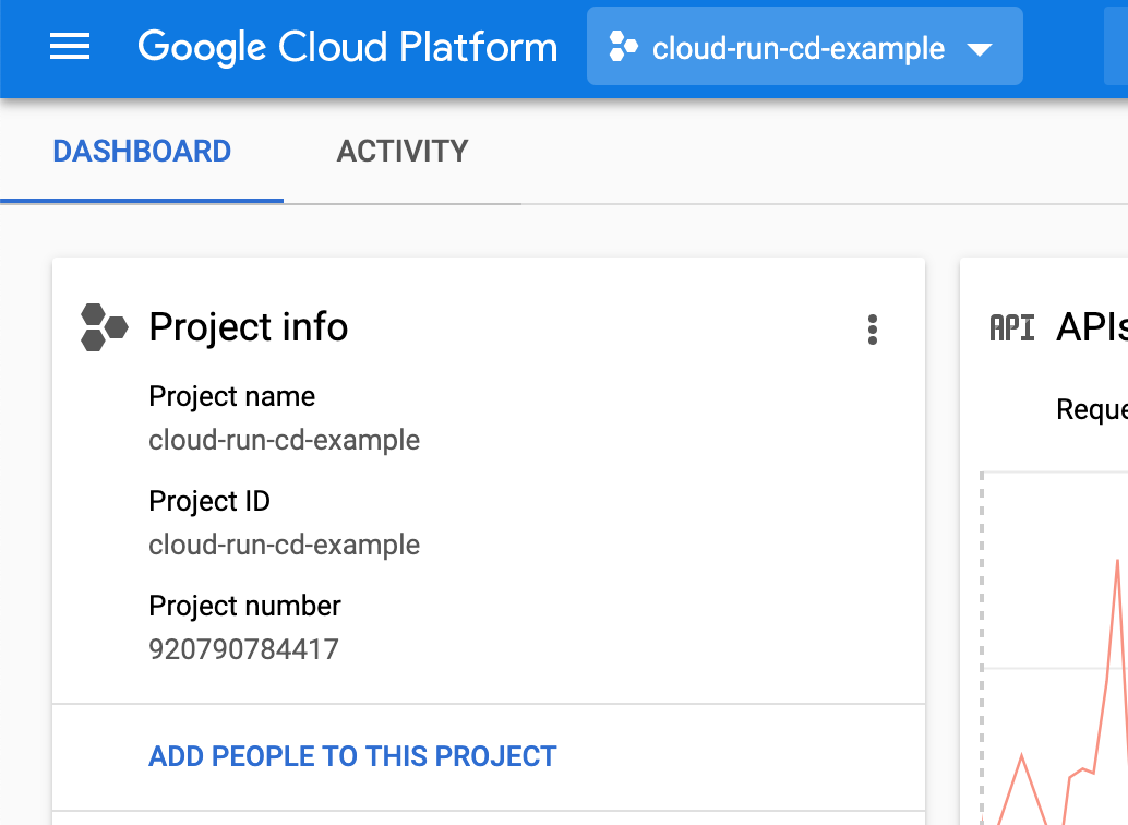Google Cloud Project info