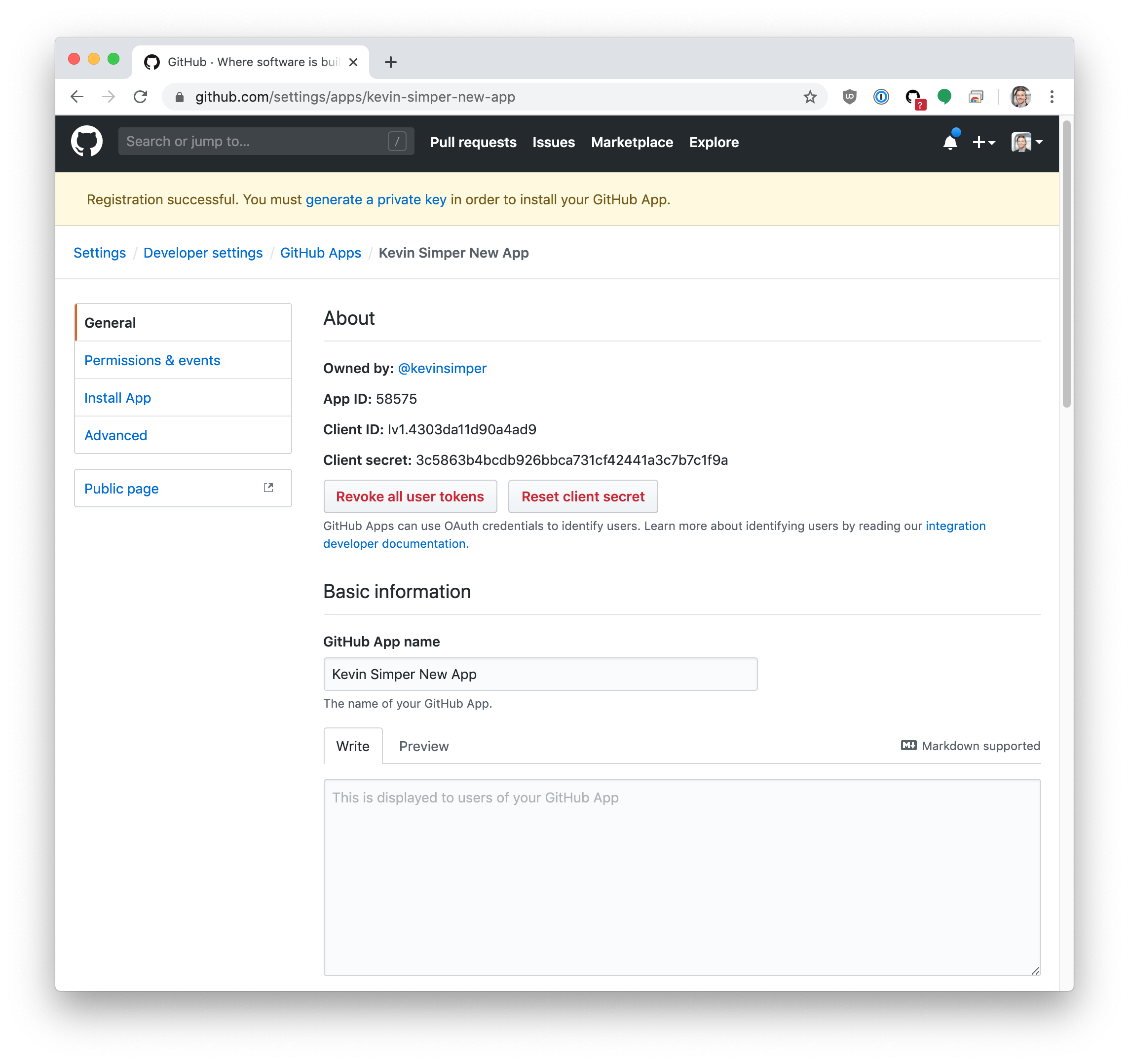 GitHub App Credentials